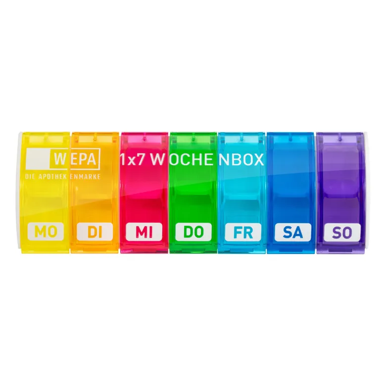 WEPA 1x7 Wochenbox Regenbogen/UV-Schutz+, 1 St