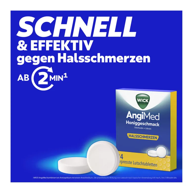 Wick AngiMed Honiggeschmack Lutschtabletten, 24 St