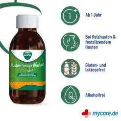 Wick Husten-Sirup Natura für Kinder, 140 ml