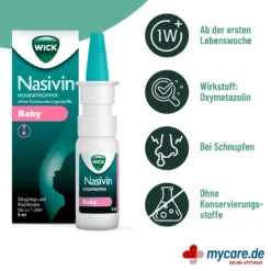 Wick Nasivin Dosiertropfer ohne Konservierungsstoffe Baby, 5 ml