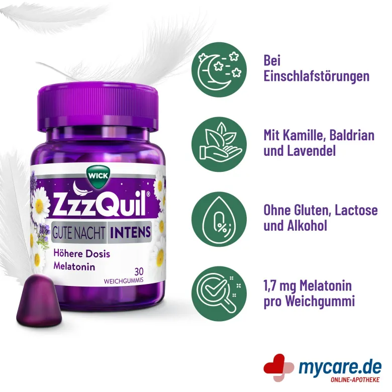 Wick ZzzQuil Gute Nacht INTENS Weichgummis, 30 St