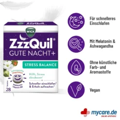 Wick ZzzQuil Gute Nacht+ Stress Balance, 28 St
