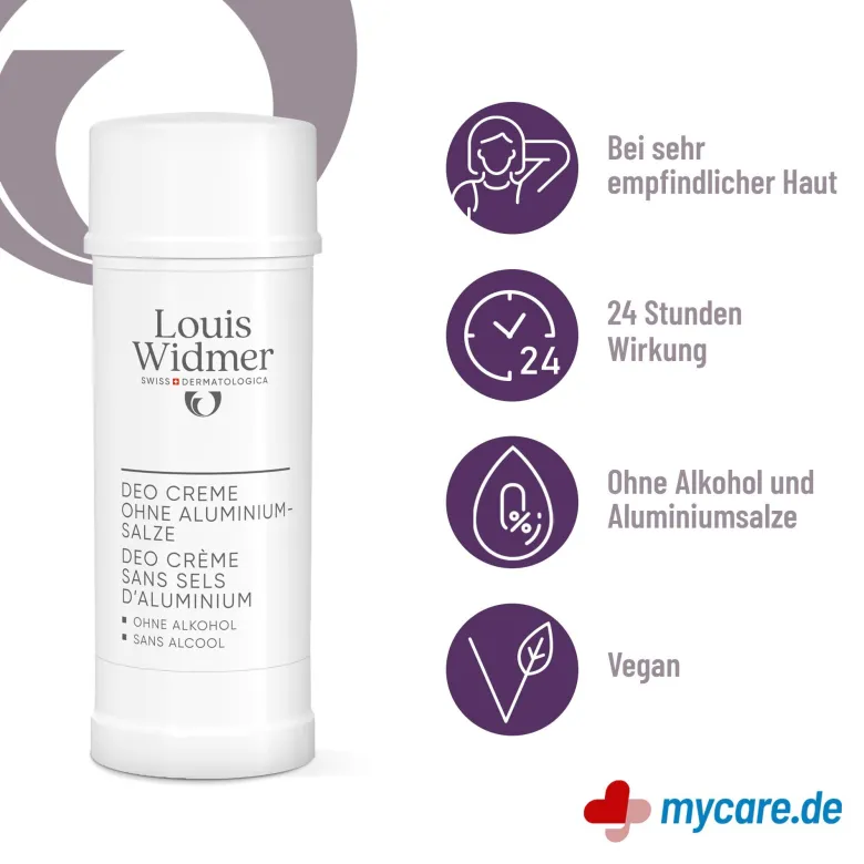 Widmer Deo Creme ohne Aluminium-Salze leicht parfümiert, 40 ml