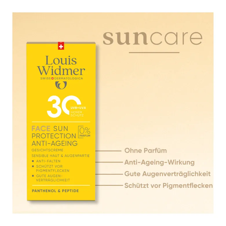 Widmer Face Sun Protection Anti-Ageing 30 unparfümiert, 50 ml