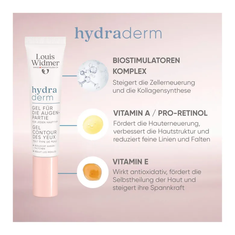 Widmer hydraderm Gel für die Augenpartie unparfümiert, 15 ml