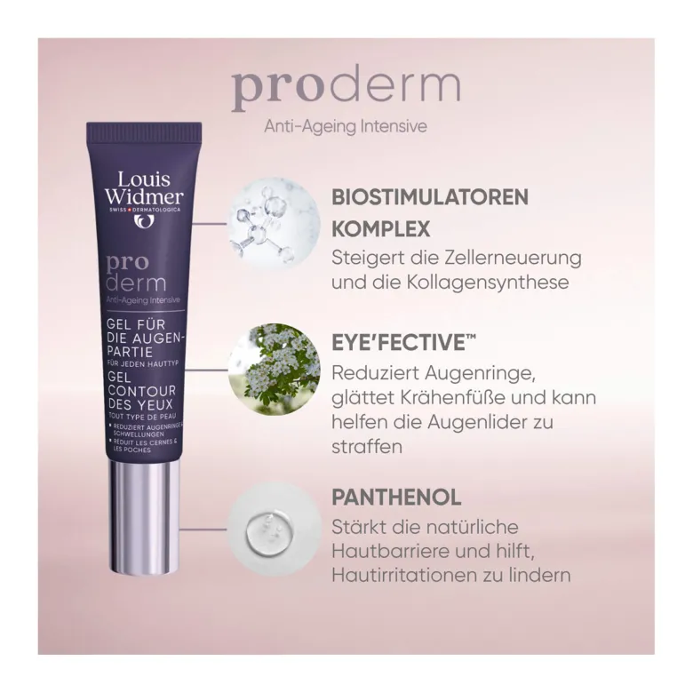 Widmer proderm Gel für die Augenpartie Intensiv parfümiert, 15 ml