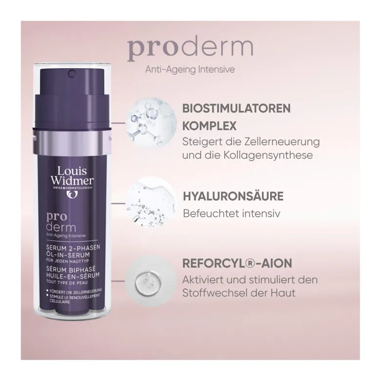 Widmer proderm Serum 2-Phasen Öl-in-Serum leicht parfümiert, 35 ml