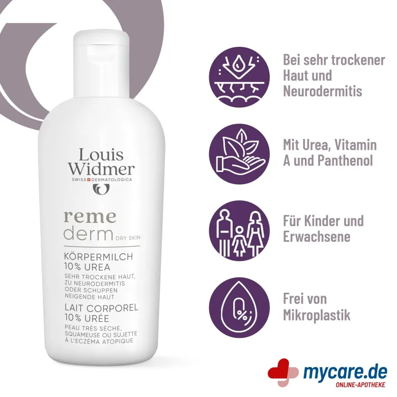 Widmer remederm Körpermilch 10% Urea leicht parfümiert, 200 ml