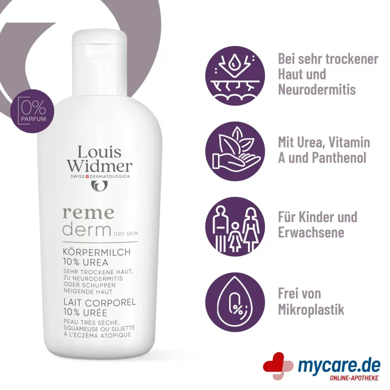 Widmer remederm Körpermilch 10% Urea unparfümiert, 200 ml