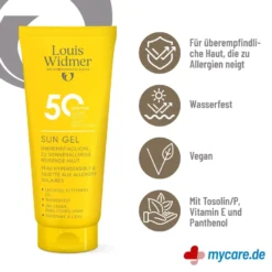 Widmer Sun Gel 50 leicht parfümiert, 100 ml