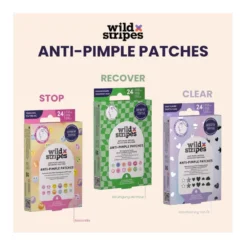 Wild Stripes Anti-Pickel Patches - Holo Clear, 24 St