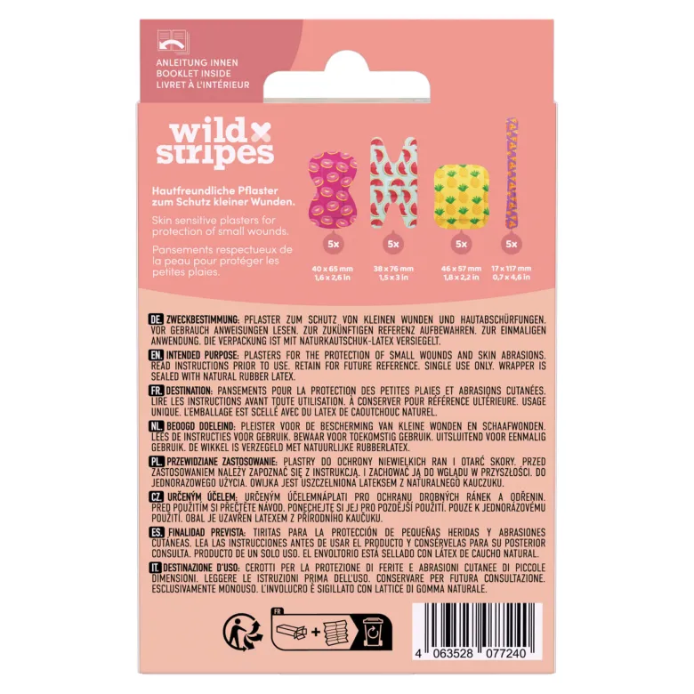 Wild Stripes Finger Flexi Pflaster - Food Edition, 20 St