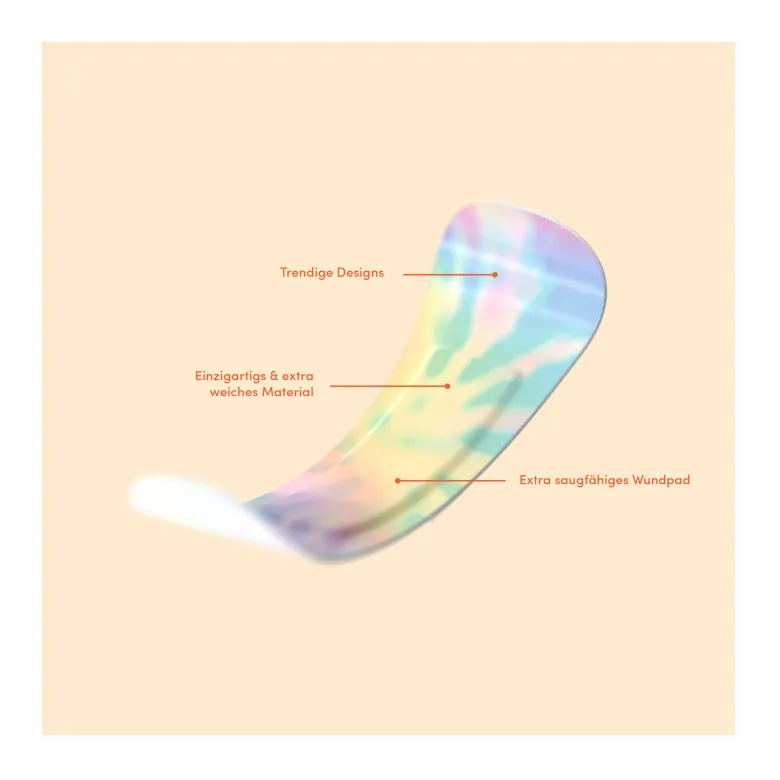 Wild Stripes Waterproof Pflaster - Rainbow Edition, 20 St