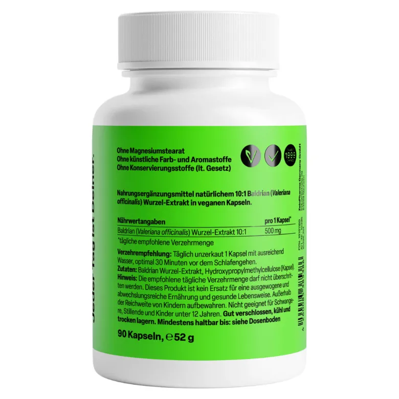 ZeinPharma Baldrian 500mg Kapseln, 90 St