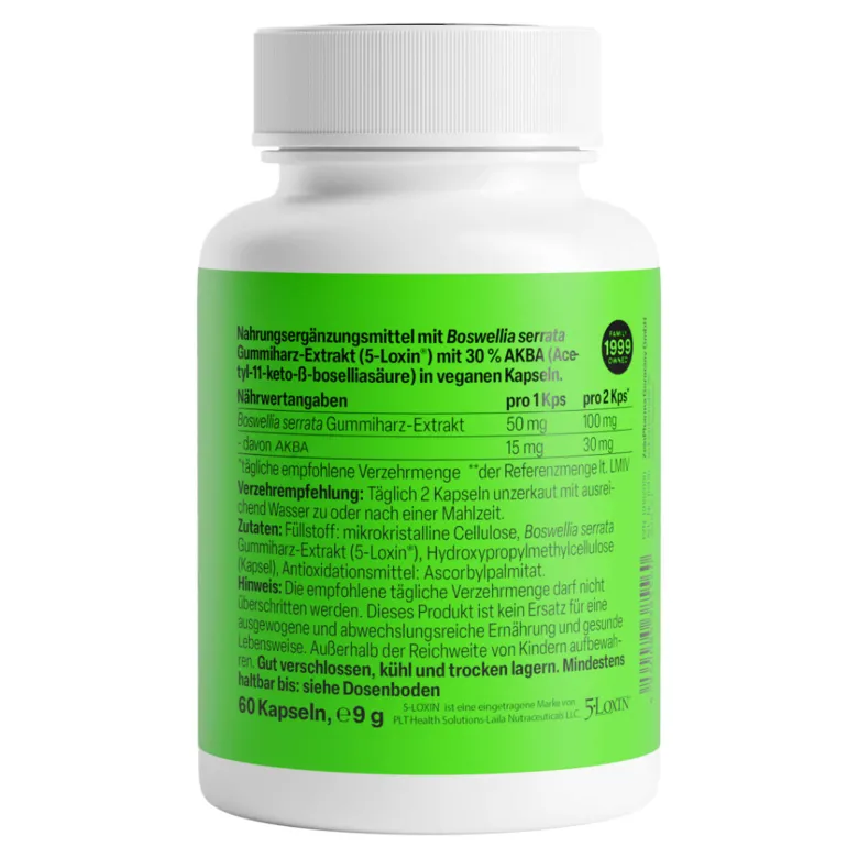 ZeinPharma Boswellia Weihrauch mit patentiertem 5-Loxin, 60 St