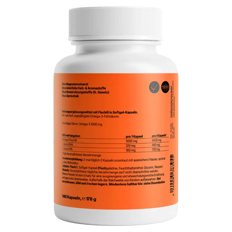 ZeinPharma Omega 3 Essence L, 120mg DHA / 180mg EPA Kapseln, 140 St