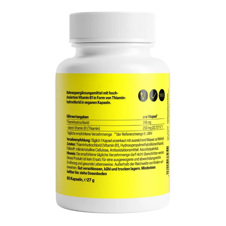 ZeinPharma Vitamin B1 250mg Kapseln, 60 St