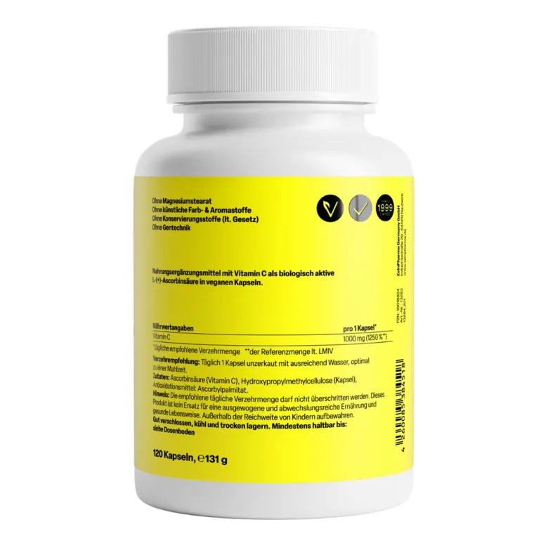 ZeinPharma Vitamin C 1.000mg Kapseln, 120 St