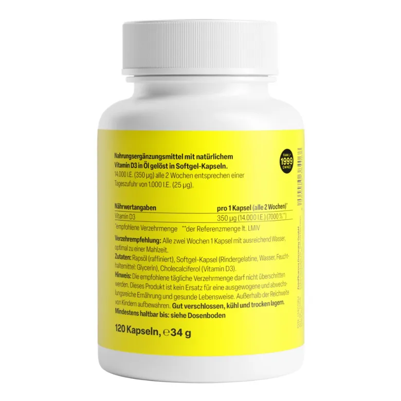 ZeinPharma Vitamin D3 14.000 I.E. Weichkapseln, 120 St
