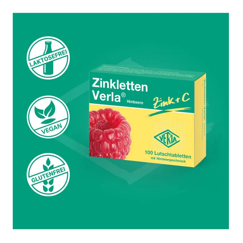 Zinkletten Verla Himbeere, 100 St