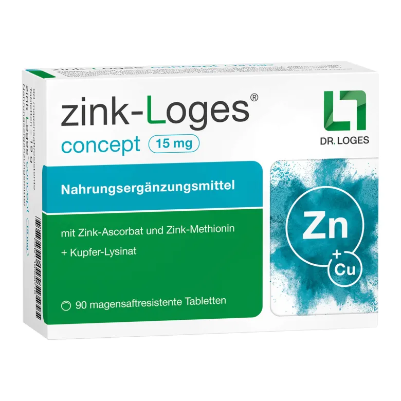 Zink-Loges concept 15 mg magensaftresistente Tabletten, 90 St