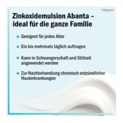Zinkoxidemulsion Abanta 250 mg/g, 50 g