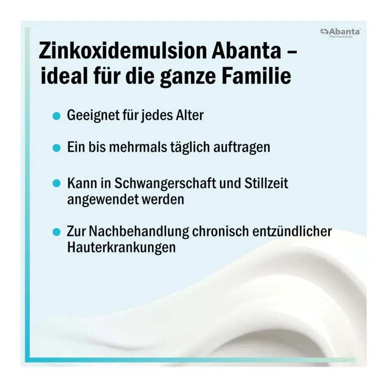 Zinkoxidemulsion Abanta 250 mg/g, 50 g