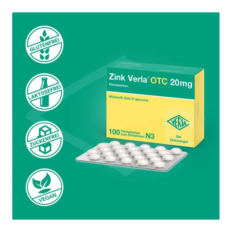 Zink Verla OTC 20 mg, 100 St